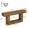 Resenkos Entryway Table, Console Sofa Table,63" Wood Console Table, Farmhouse 2-Tier Sofa Table Entryway Table,Rustic Brown - 3 of 4