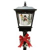 Northlight Lighted Musical Snowing Christmas Street Lamp with Snowman - 70.75" - Black - 2 of 3
