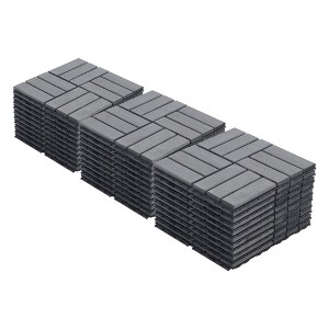 Interlocking Deck Tiles, Outdoor Waterproof & Anti-slip, for Patio, Balcony, Pool Side, Bathroom, Shower, Balcony, Porch - 1 of 4