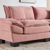 NicBex 84" Corduroy Sleeper Sofa with 23" Deep Seat, Upholstered Loveseat Sofa with 2 Supportive Pillows, Couches for Living Room - 4 of 4
