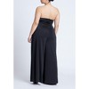 ELOQUII Women's Plus Size Twist Detail Jumpsuit With Cutout - 28, Black Onyx - 3 of 4