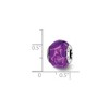 Black Bow Jewelry Purple, Pink, Glitter Overlay Glass & Sterling Silver Bead Charm, 15mm - 3 of 4