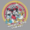 Boy's Disney Mickey & Friends Retro Group Circle Pull Over Hoodie - 2 of 4