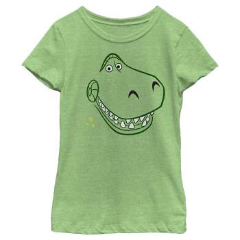 Girl's Toy Story Grinning Rex Face T-Shirt