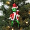 Italian Ornaments 6.5 Inch Santa Frog Ornament Italian Christmas Cane Tree Ornaments - 3 of 3
