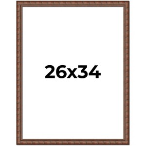 PosterPalooza | 26x34 Modern Bamboo Picture Frame, UV Acrylic, 5 Finishes - 1 of 4