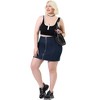 Agnes Orinda Women's Plus Size Denim Zip Up Front Mini Jean Skirts - image 3 of 4