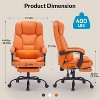 NicBex Reclining Executive Office Chair with Footrest,PU Leather Computer Chair with Wheels,Lumbar Support,Swivel Gaming Chair for Home Office - 2 of 4