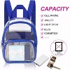 Hachikiko Clear Mini Backpack Stadium Approved for Concert, Festival, Sport Events,Blue - 2 of 4