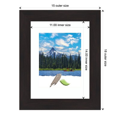 Classic 8x10 White and Espresso Wood Wall Frame