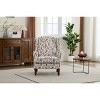 ORRD Floral Yellow Accent Chair – Comfy Upholstered Armchair with Retro Wood Legs - 2 of 4