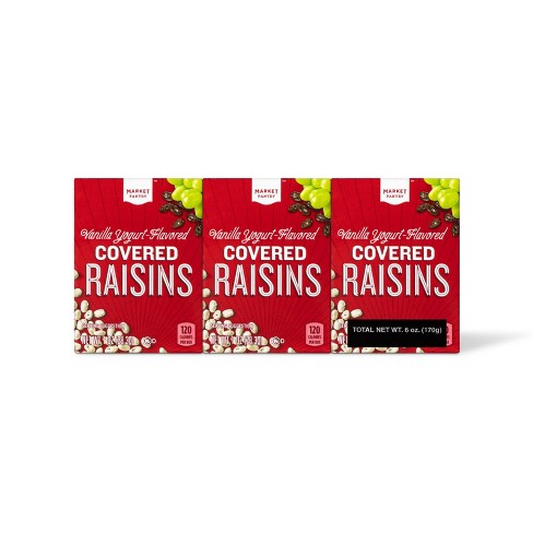 Vanilla Yogurt Flavored Covered Raisins 6 Ct 6oz Market