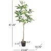 Maggift Artificial Plant Artificial Pachira Macrocarpa Tree Decorative Plant Nursery Pot Included for Home Backyard, Green, 23.6"*19.7"*47.2" - 3 of 4