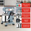 Commercial Food Mixer, Takywep 1250W Commercial Mixer for Bakeries 3 Speeds Adjustable, with 3 Different Attachments, Heavy Duty Food Mixer - 2 of 4