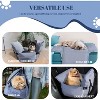 Hachikiko Versatile Pet Car Seat Bed - Expandable Dog Booster with Side Pockets & Safety Straps - 3 of 4