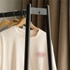 Kumasinova Coat Rack Freestanding with Rattan Shelf,Solid Oak Wood Clothes Rack with Shelves,Clothing Rack for Hanging Clothes for Bedroom,Black - 3 of 4