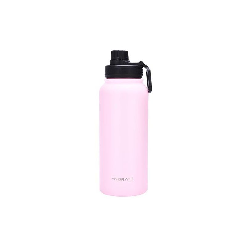 Hydrate 1L Insulated Stainless Steel Water Bottle, Pink, 1 of 4