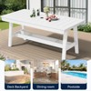 Hyleory Modern HDPE Outdoor Dining Table with Umbrella Hole, Weather-Resistant Patio Table for 4–6 People - 4 of 4