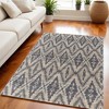 Tan and Gray Geometric Hand Woven Area Rug - 2 of 4