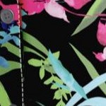 black tropical floral