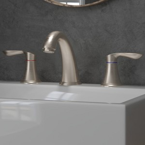 5-Inch Widespread Bathroom Sink Faucet - 2-Handle Low Arc Vanity Faucet | 3-Hole Basin Faucet with Pop-Up Drain & cUPC Water Supply Lines - 1 of 4