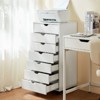 SEVOBAL Utility Storage Drawers 7 Drawers Premium Mobile Storage Chest, Elegant Multi Organizer with Wheels for Living Room, White, 18.7"*15.7"*34.2" - 2 of 4