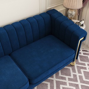 NicBex Couches for Living Room 83" Sofa Upholstered 3-Seat Couch Soft Sponges Comfy Modern Sofa with Gold Accents for Apartment - 1 of 4