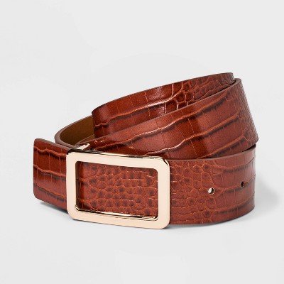 Women's Woven Belt - Universal Thread™ Brown M