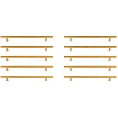 Elegant Lighting Quinn 7-9/16Inch Center to Center Brass Bar Pull Multipack (set of 10)