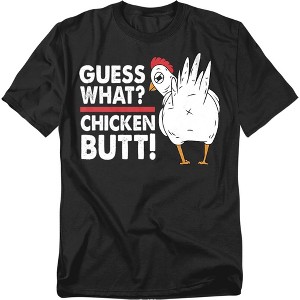 Men's Guess What Chicken Butt Funny T-Shirt - 1 of 4