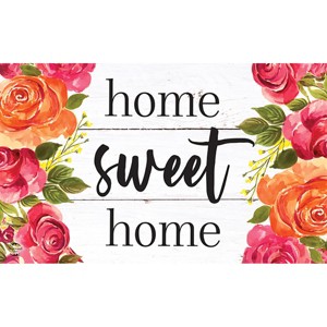 Briarwood Lane Spring Doormat 30x18 Indoor Outdoor Farmhouse Home Sweet Home Floral For Spring Doormat - 1 of 4