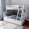 Max & Lily Solid Wood Bunk Bed, Twin over Full with Storage Trundle and Ladder for Kids - 2 of 4