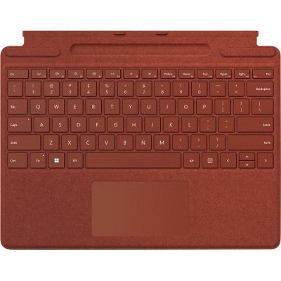 Microsoft Surface Pro Signature Keyboard Poppy Red - Adjusts to virtually any angle - Full mechanical keyset with backlit keys
