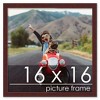 PosterPalooza | Square Classic Modern Brown Picture Frame - UV Acrylic, Foam Board Backing, Hanging Hardware - 3 of 4