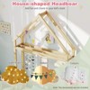Safstar Twin Size House Floor Bed w/House-shaped Headboard Clothes Hanger without Slats - 3 of 4