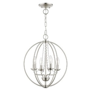 Livex Lighting Arabella 4 - Light Chandelier in  Brushed Nickel - 1 of 1