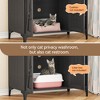 51'' Cat Litter Box Enclosure with Storage Shelves, Hidden Litter Box Furniture, Large Wooden Cat Litter Box Cabinet with Litter Mat, Cat Furniture - 4 of 4