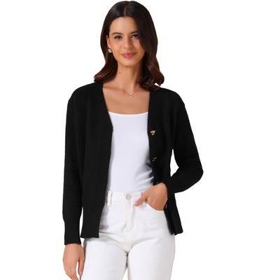 INSPIRE CHIC Women's Knit Button Down Long Sleeve Cardigan Sweater