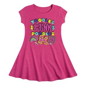 Girls' - Nickelodeon - Toodles And Pink Poodles Fit & Flair Cap Sleeve Dress - 1 of 2