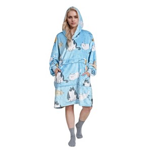 Tirrinia Women's Hoodie Sweatshirt, Casual Pullover Sweater, Soft Comfy Blanket Hoodie Sweatshirt, One Size Fits All, Gift for her - 1 of 4