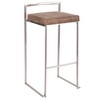 Padded Stackable Barstool with Metal Frame for Kitchen Island or Home Bar, Set of 2 - 2 of 4