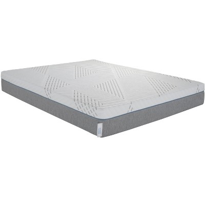 NicBex King Size 10 Inch Medium Cooling Gel Memory Foam Mattress with Removable Cover for a Cool Sleep,Fiberglass Free,White+Gray