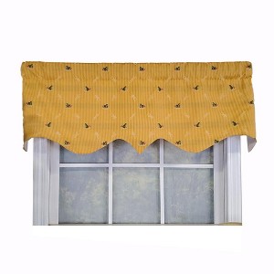 RLF Home Modern Design Classic Ribbit Regal Style Window Valance 50" x 17" Antique - 1 of 4