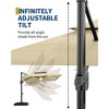 Cantilever Patio Umbrella 10x10ft Large Rectangle Umbrella Outdoor Market Umbrellas 360 Rotation Offset Hanging Outdoor Shade - 4 of 4