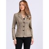 INSPIRE CHIC Women's Lapel Collar Button Front Long Sleeve Faux Suede Blazer - 4 of 4