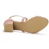 Allegra K Women's Open Toe Crisscross Buckle Ankle Strap Block Heel Sandals - 4 of 4