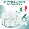 Amici Home Anchor Glasses, Set of 6 - Embossed Nautical Anchor Design, Green Tinted Drinkware for Coastal Kitchens & Bars, 12 Oz. Soda Lime Glass - 2 of 4