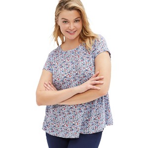 ellos Plus Size Trapeze Knit Tee - 1 of 4