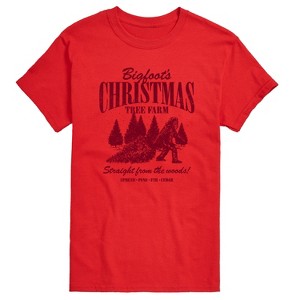 Men's - Instant Message - Bigfoots Christmas Tree Farm Short Sleeve Graphic T-Shirt - 1 of 4