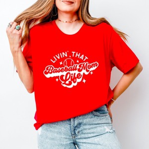 Simply Sage Market Women's Baseball Mom Life Short Sleeve Graphic Tee - 1 of 4